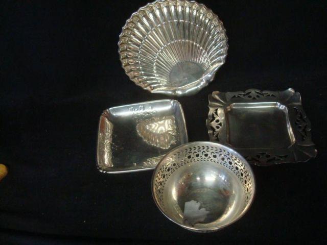 Sterling. 4 Pieces. 1 shell, 1