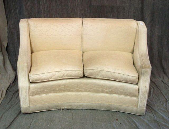 Down Filled Art Deco Love Seat  bdc4a