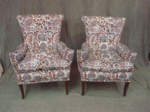 Pair of Upholstered Wingback Fireside bdc4c