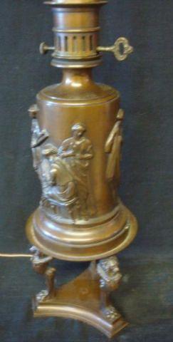 Bronze Neoclassical Style Lamp. From
