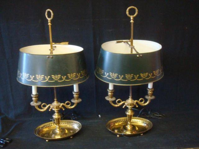 Pair of Gilt Metal Tole Bouillotte bdc7f