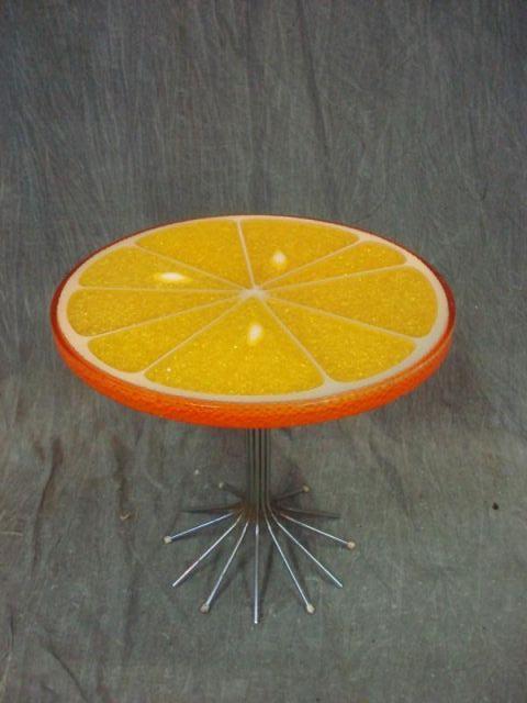 Orange Slice Midcentury End Table  bdc8f