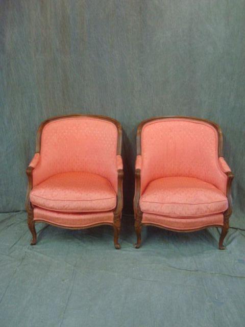 Pair of Louis XV Style Upholstered