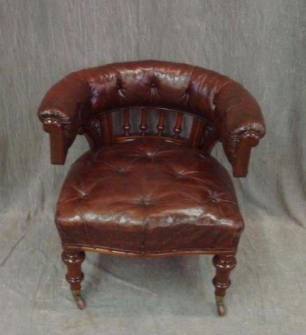 Victorian Leather Upholstered Chair  bdca7