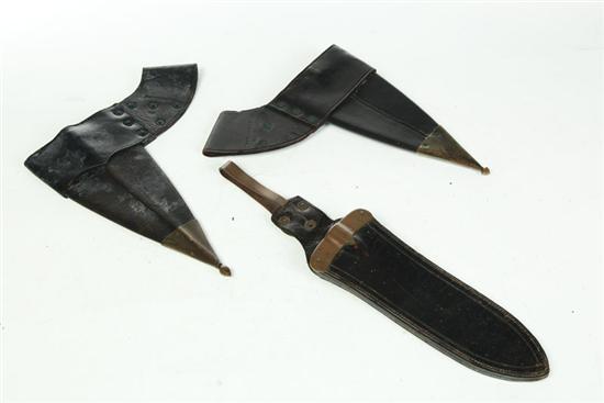 THREE SCABBARDS.  Includes two