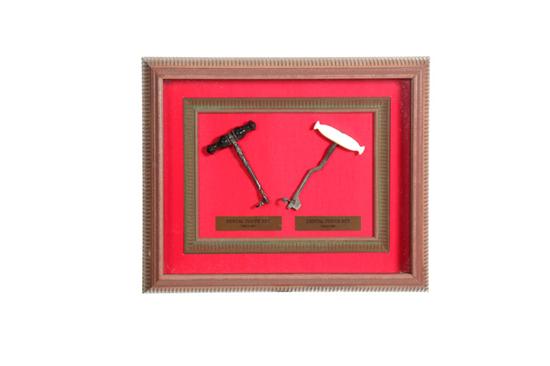 FRAMED TOOTH KEYS.  American or