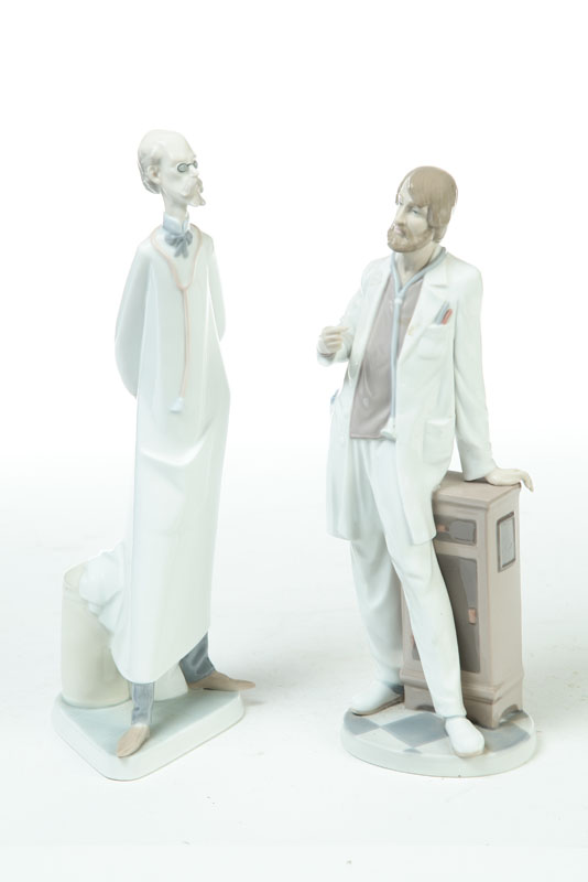 TWO LLADRO HEALTH CARE FIGURES.