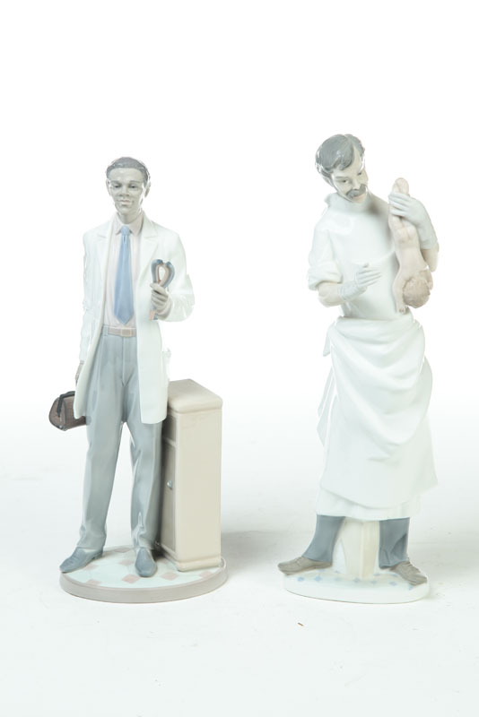 TWO LLADRO HEALTH CARE FIGURES.  Spain