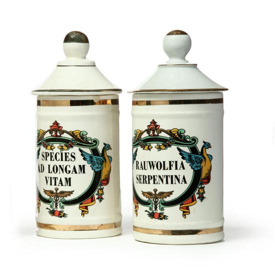  PAIR OF APOTHECARY JARS  1090f1