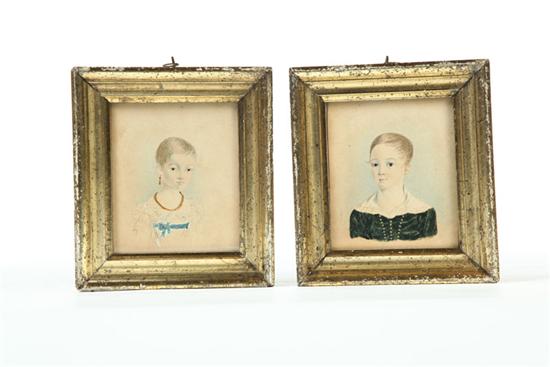 PAIR OF MINIATURE PORTRAITS American 10913f