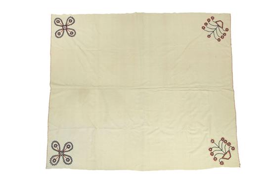 EARLY EMBROIDERED BLANKET American 109154