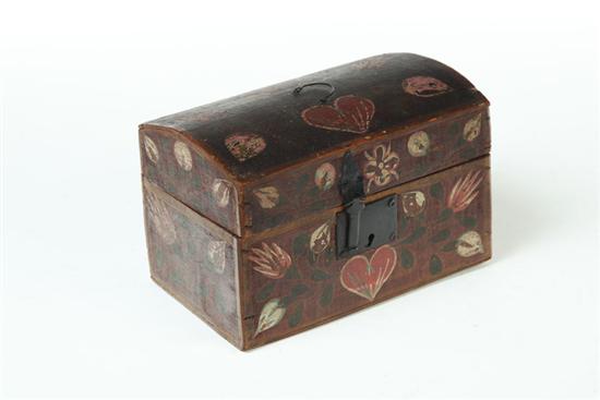 DECORATED DOME-TOP BOX.  American