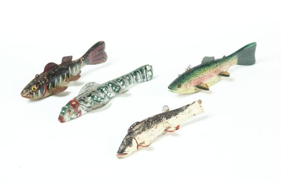 FOUR FISH DECOYS.  American  1st