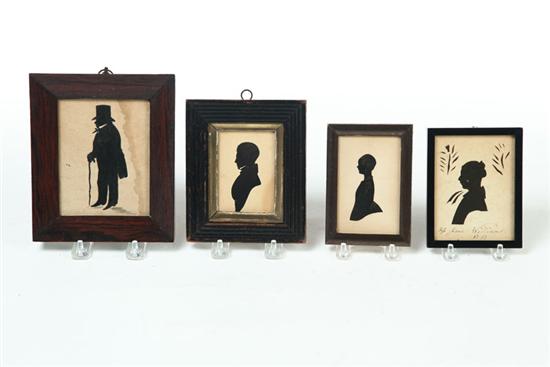 FOUR SILHOUETTES.  American  1st