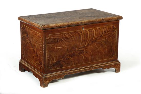DECORATED BLANKET CHEST American 1091ca