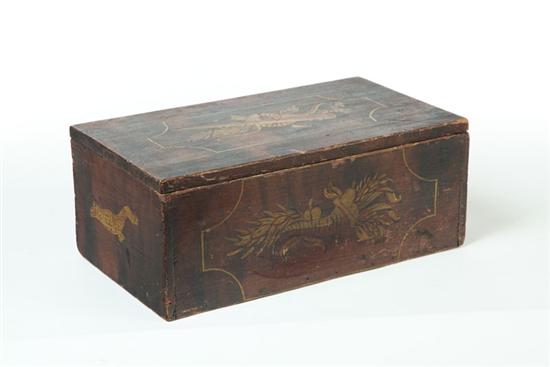 DECORATED BOX.  Probably New England