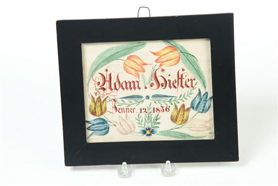 FRAKTUR.  American  mid 19th century