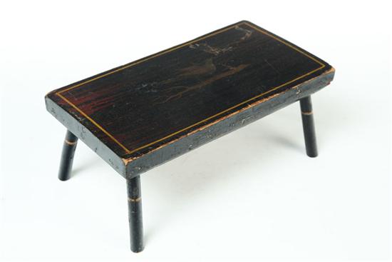 DECORATED FOOTSTOOL.  American