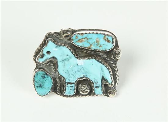 ZUNI RING Turquoise and silver 10920b