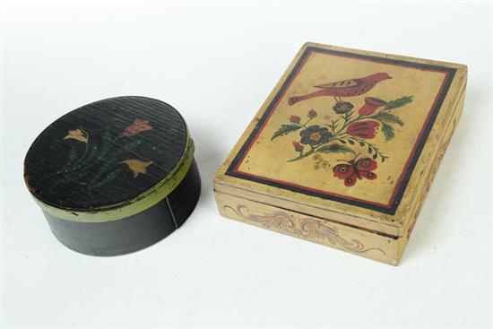 TWO DECORATED BOXES American 109238