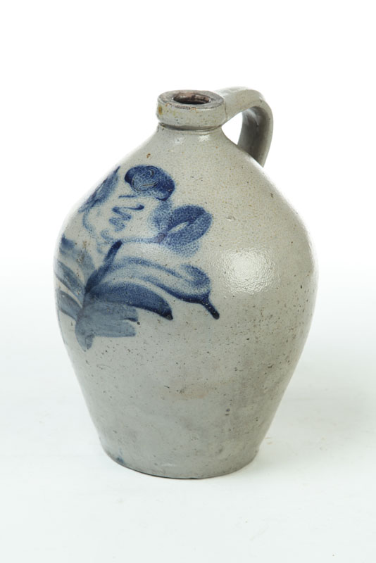 STONEWARE JUG.  American  mid 19th century.