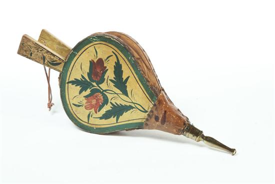 PAIR OF DECORATED BELLOWS.  American
