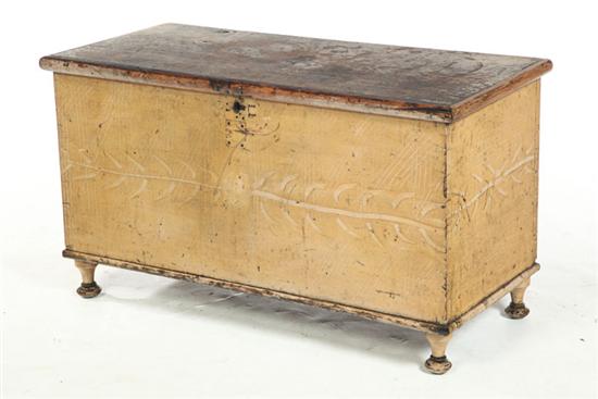 DIMINUTIVE SHERATON BLANKET CHEST.