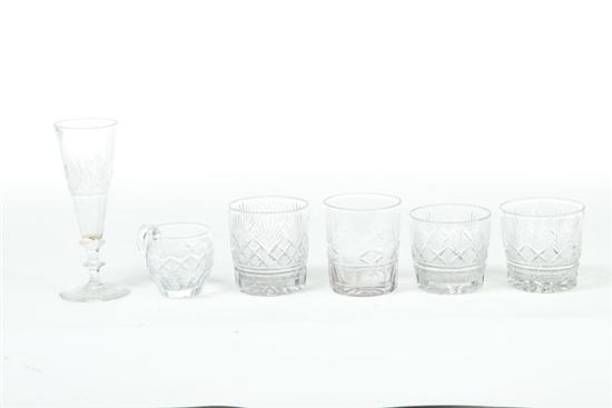TWENTY FIVE CUT GLASS DRINKING 10932d