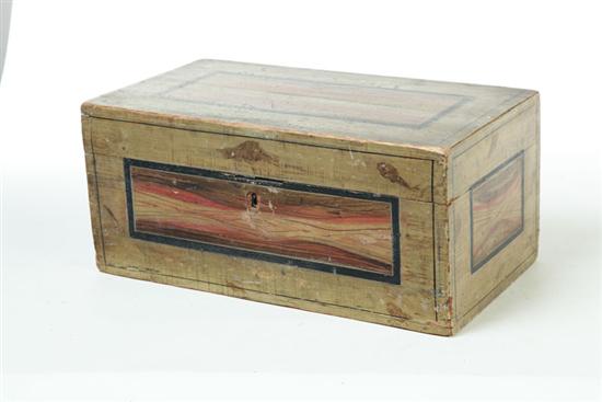 DECORATED BOX.  American 19th century