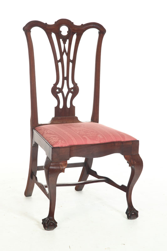 SET FOUR OF CHIPPENDALE SIDE CHAIRS  109348