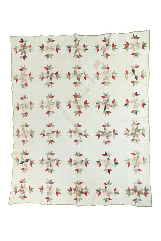 PIECEWORK QUILT.  American  mid