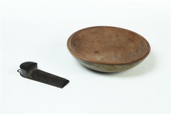 BOWL AND NUTMEG GRATER.  American