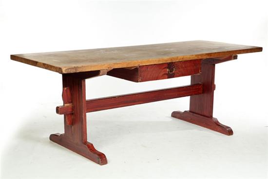 TRESTLE TABLE American 19th century 10938a