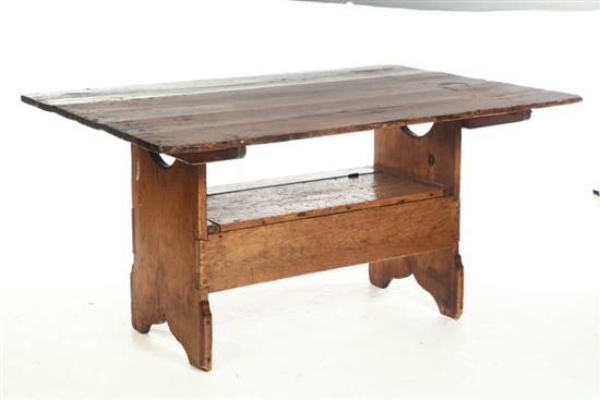 COUNTRY HUTCH TABLE.  American