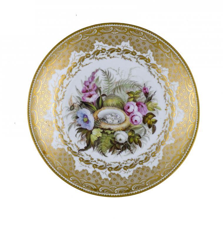 A DERBY PLATE FROM THE BIRD'S NEST