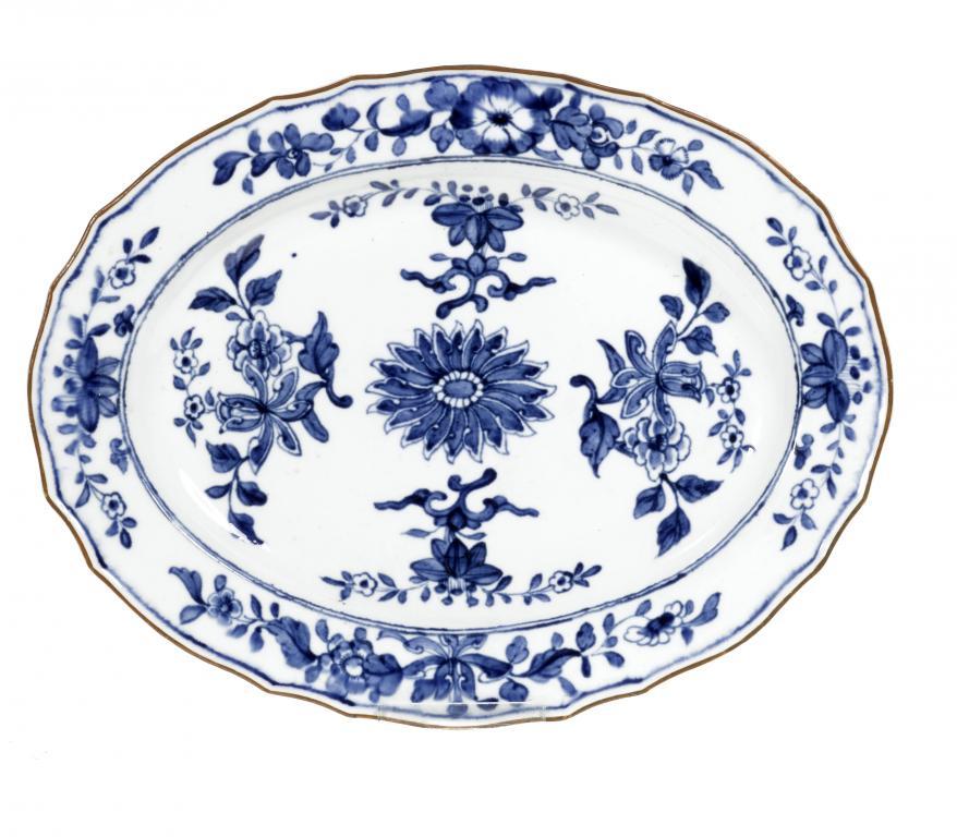 A DERBY DISH of shaped oval form  1093fd