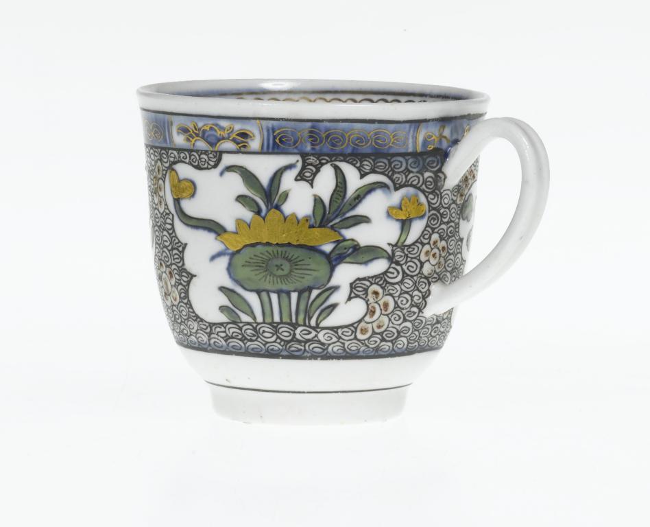 A DERBY COFFEE CUP
enamelled in green