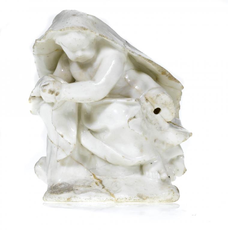 A DERBY WHITE FIGURE OF WINTER FROM