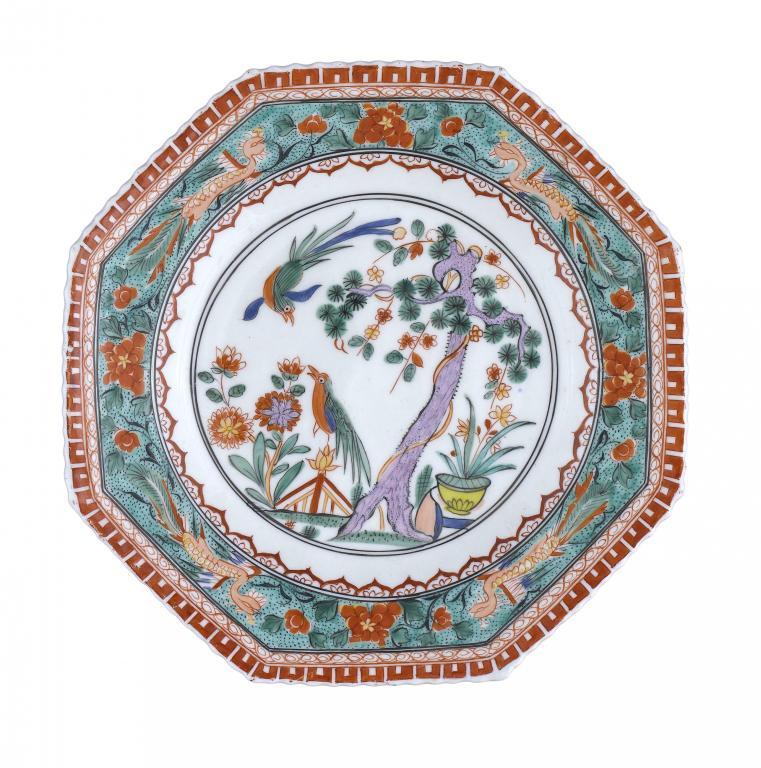 A DERBY OCTAGONAL PLATE painted 1094ae