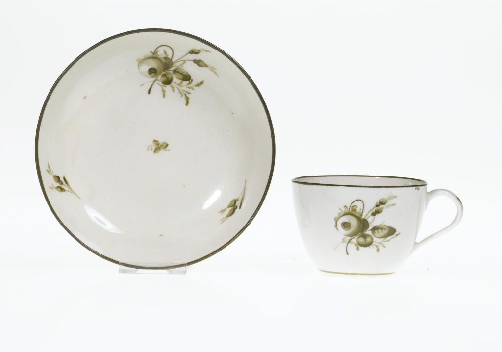 A PINXTON TEACUP AND SAUCER
pattern