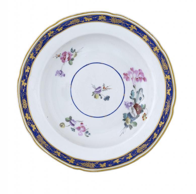 A CHELSEA DERBY SOUP PLATE painted 10951b