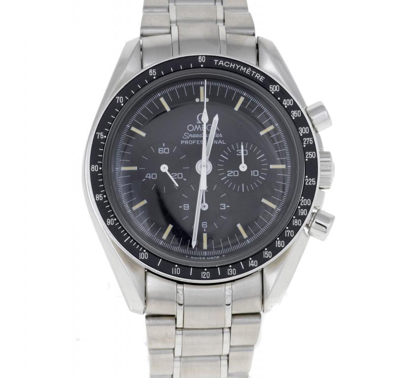 AN OMEGA STAINLESS STEEL CHRONOGRAPH