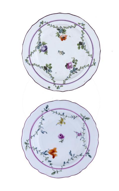 A DERBY PLATE AND AN EARLIER MEISSEN 109537