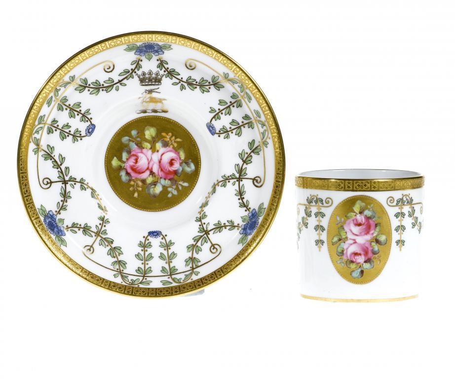 A ROYAL CROWN DERBY CRESTED COFFEE 10953b