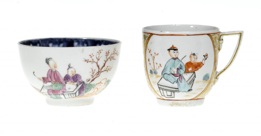 A DERBY COFFEE CUP AND A TEA BOWL the 109533