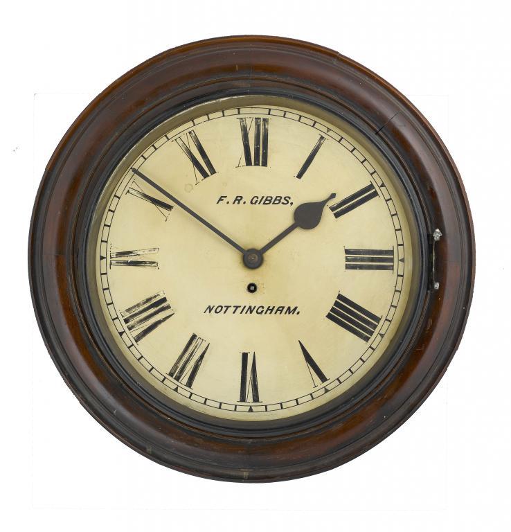 A VICTORIAN MAHOGANY WALL TIMEPIECE signed 10954d