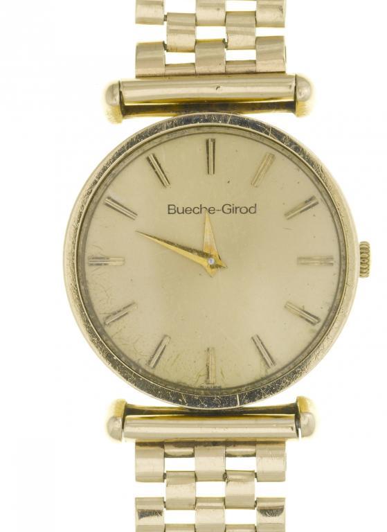 A BUECHE-GIROD 9CT GOLD GENTLEMAN'S