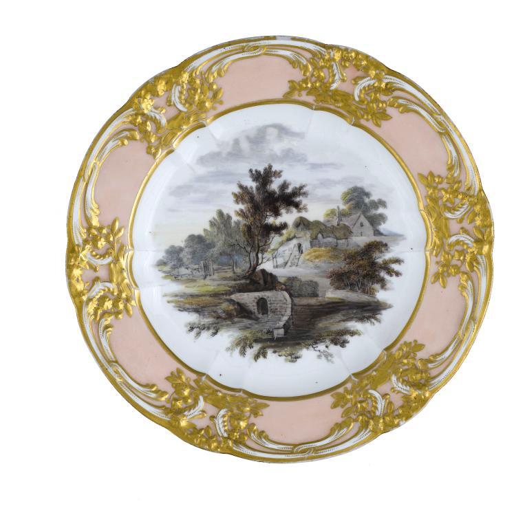 A DERBY PLATE in S vres style  1095cb