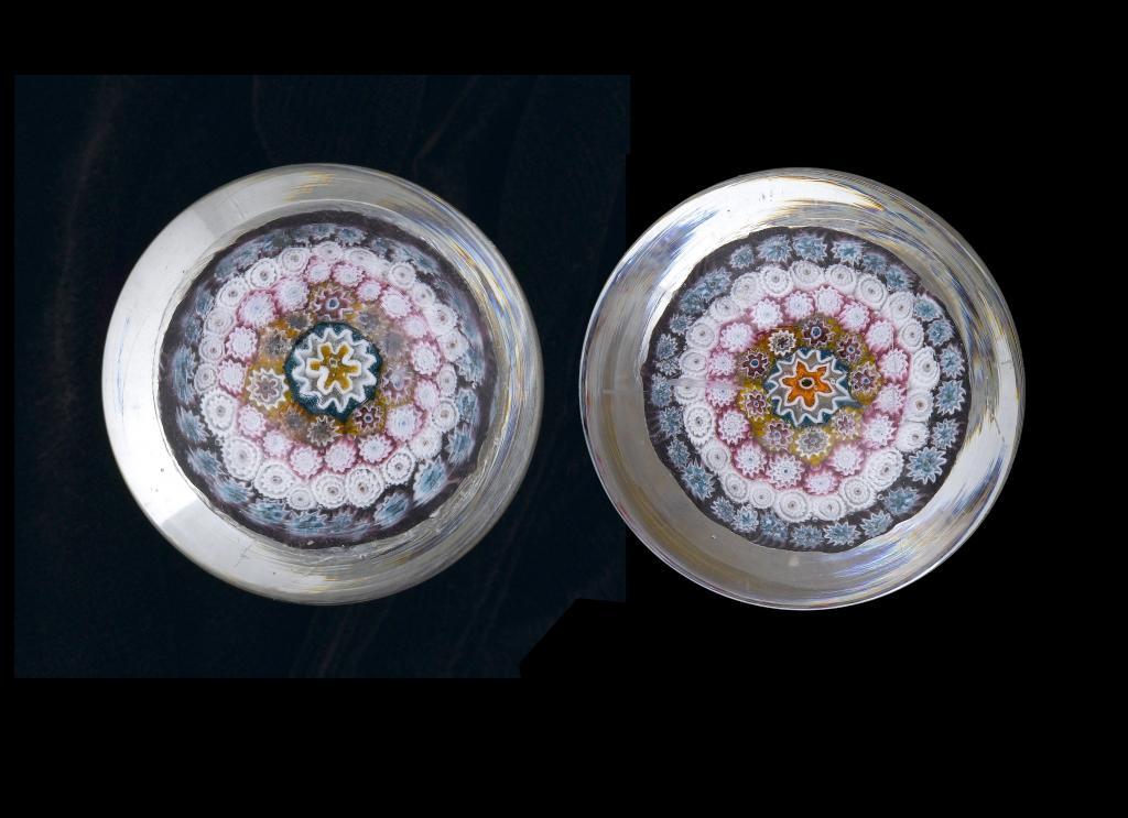 PAPERWEIGHTS A PAIR OF CLICHY 1095d3