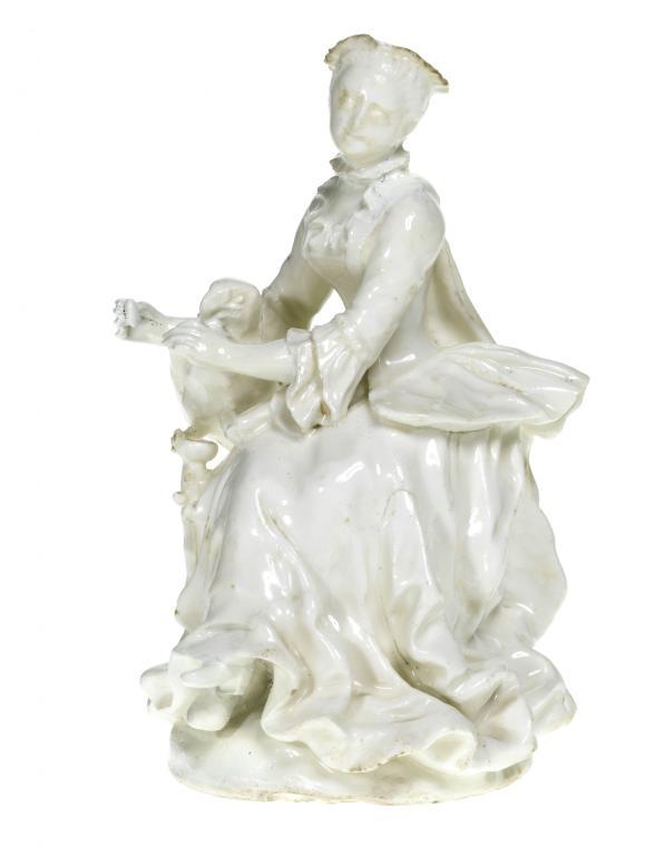 A DERBY WHITE FIGURE OF FEELING FROM